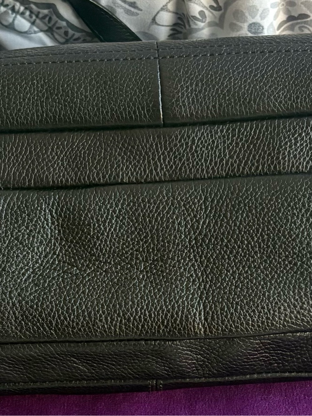 Coach Black Pebbled Leather Turnlock Shoulder Bag - Picture 3 of 4